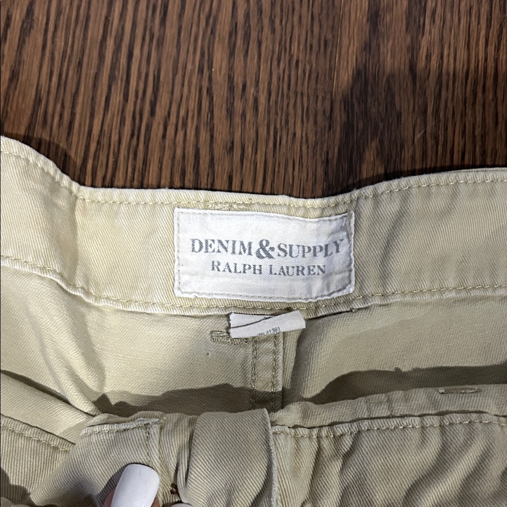 Denim & Supply Ralph Lauren Men’s Cargo Shorts in Light Khaki Vtg shorts 36 - Picture 2 of 4